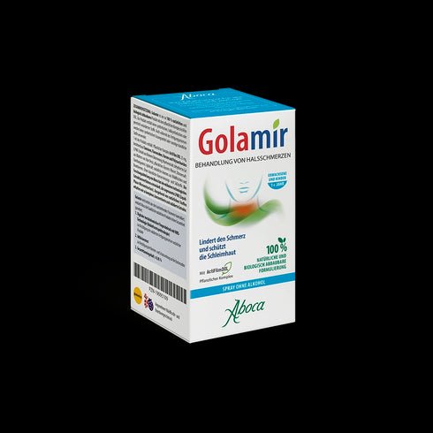 Eine Packung Aboca Golamir Spray (ohne Alkohol), 30 Milliliter
